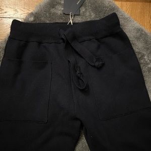 Zara sweatpants knitwear collection navy blue size small